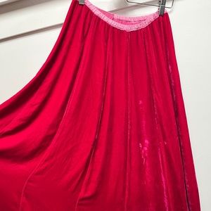 GP Shades | Maxi Skirt | Crushed Red Velvet | Medium/ Large